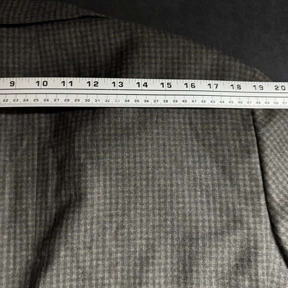 H.Stockton Men's‎ Blazer Sport Coat 44R Brown Check Wool Italy Custom Tailored